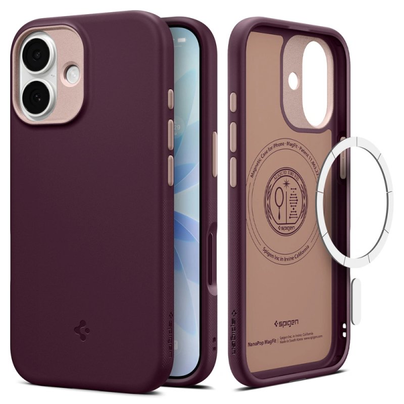 MASKA SPIGEN  Caseology Nano Pop with MagSafe for Apple iPhone 17, Burgundy Bean