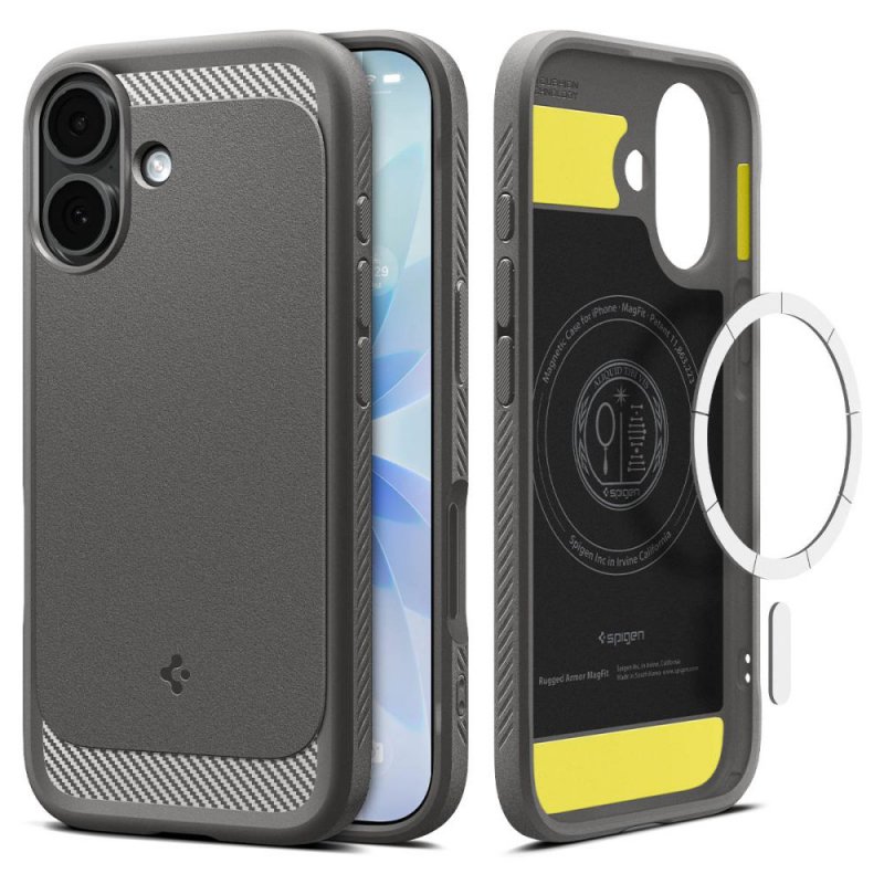 MASKA SPIGEN  Rugged Armor with MagSafe for Apple iPhone 17, Grey