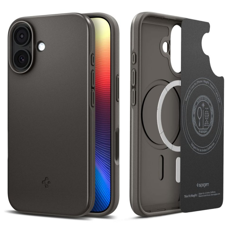 MASKA SPIGEN Thin Fit with MagSafe for Apple iPhone 17, Gunmetal