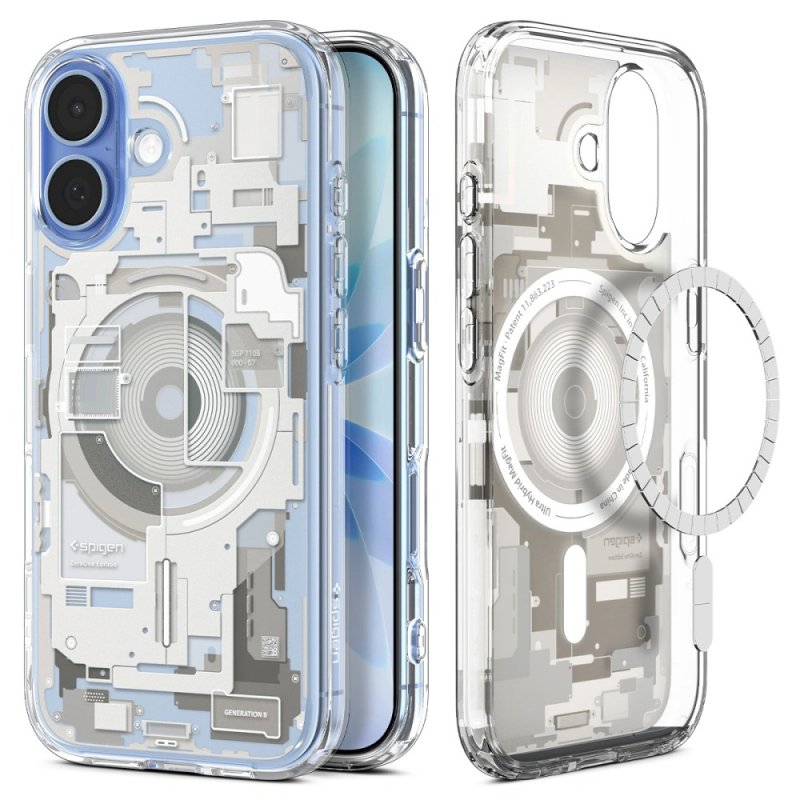 MASKA SPIGEN  Ultra Hybrid Zero One with MagSafe for Apple iPhone 17, Natural Titanium