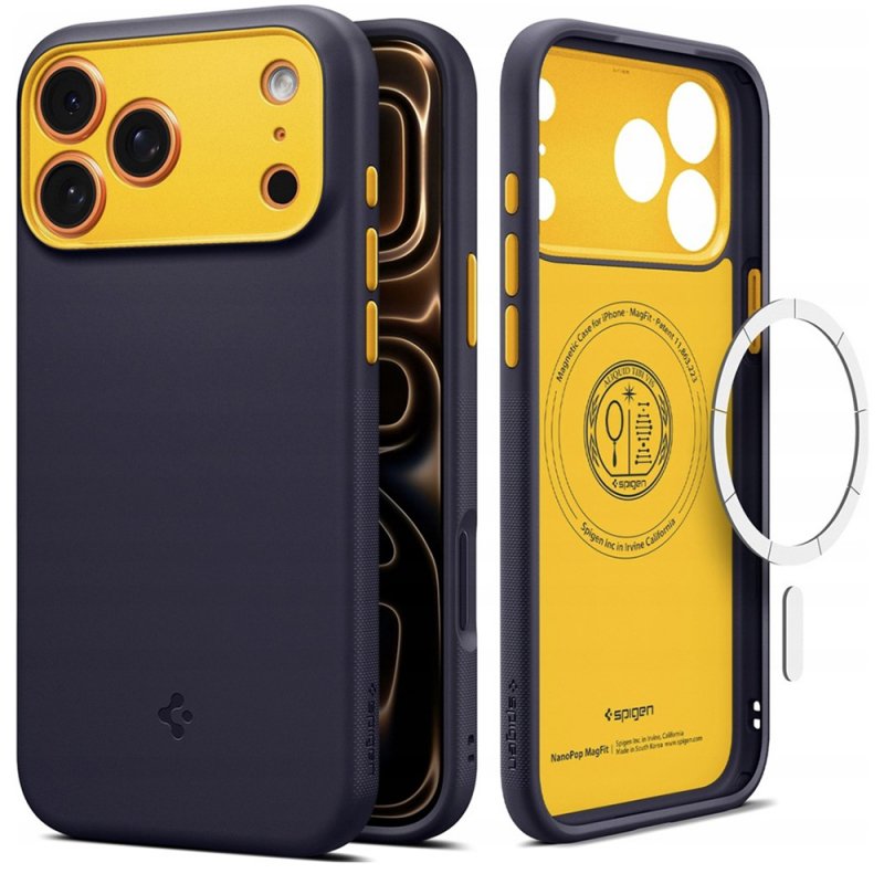 MASKA SPIGEN Caseology Nano Pop with MagSafe for Apple iPhone 17 Pro, Blueberry Navy