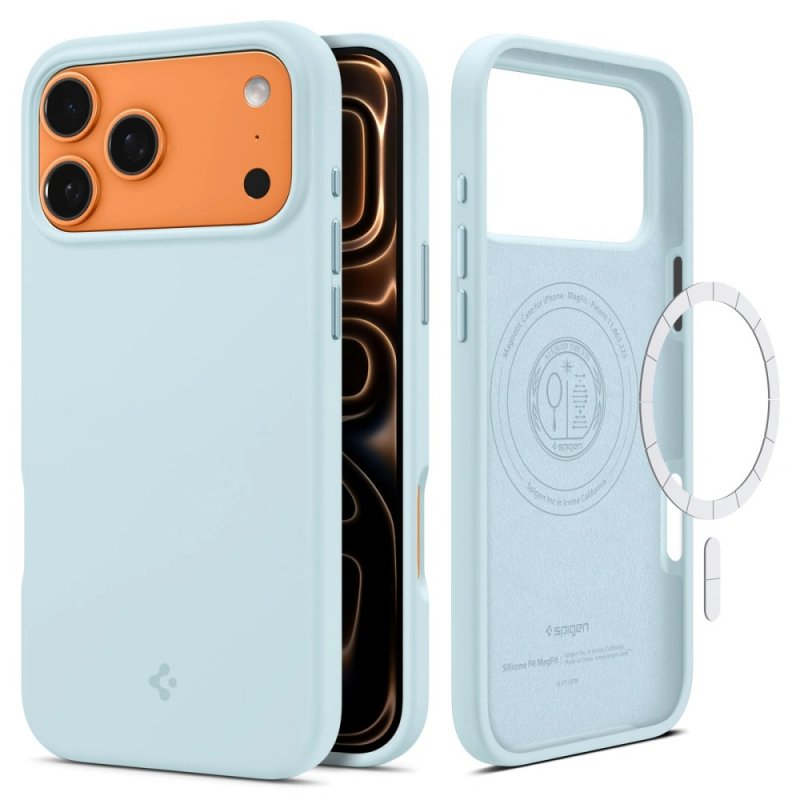 MASKA SPIGEN Silicone Fit with MagSafe for Apple iPhone 17 Pro, Mute Blue