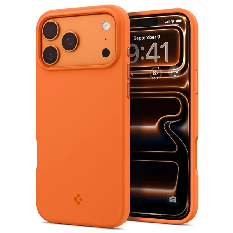 MASKA SPIGEN Silicone Fit with MagSafe for Apple iPhone 17 Pro, Cosmic Orange
