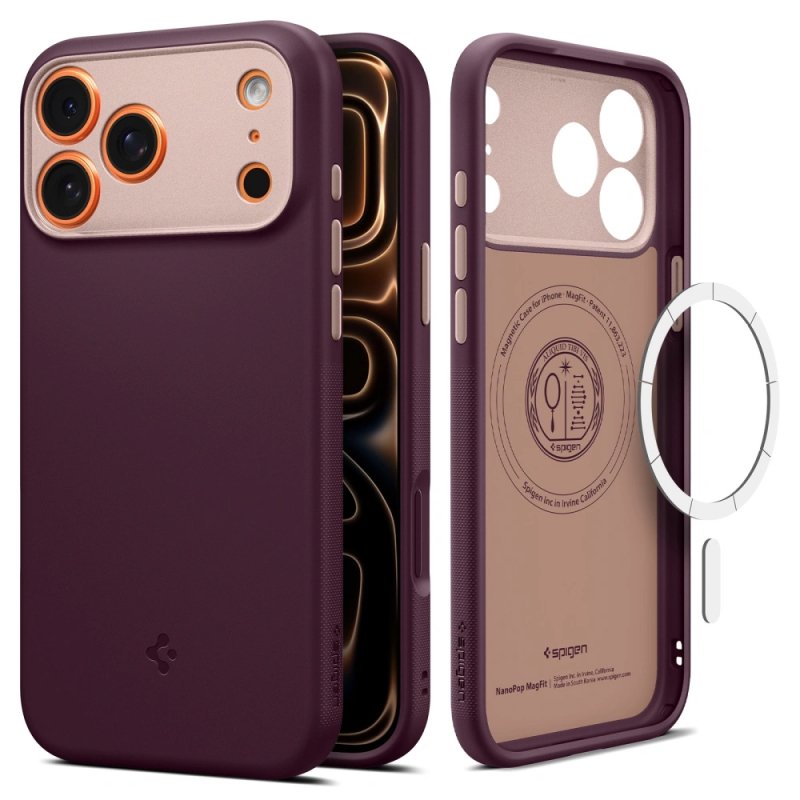 MASKA SPIGEN Caseology Nano Pop with MagSafe for Apple iPhone 17 Pro Max, Burgundy Bean