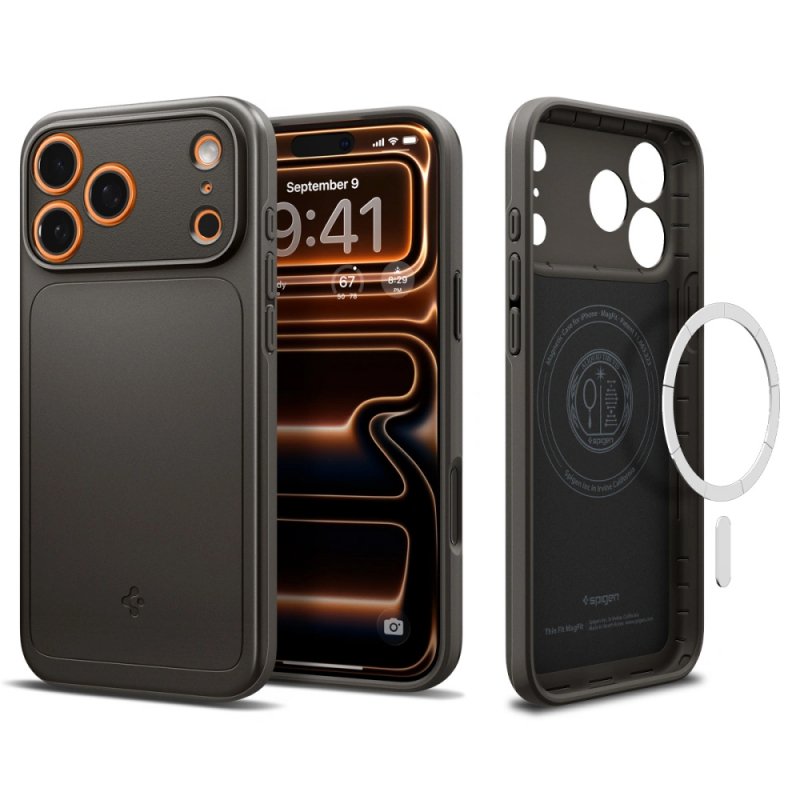 MASKA SPIGEN Thin Fit with MagSafe for Apple iPhone 17 Pro Max, Gunmetal