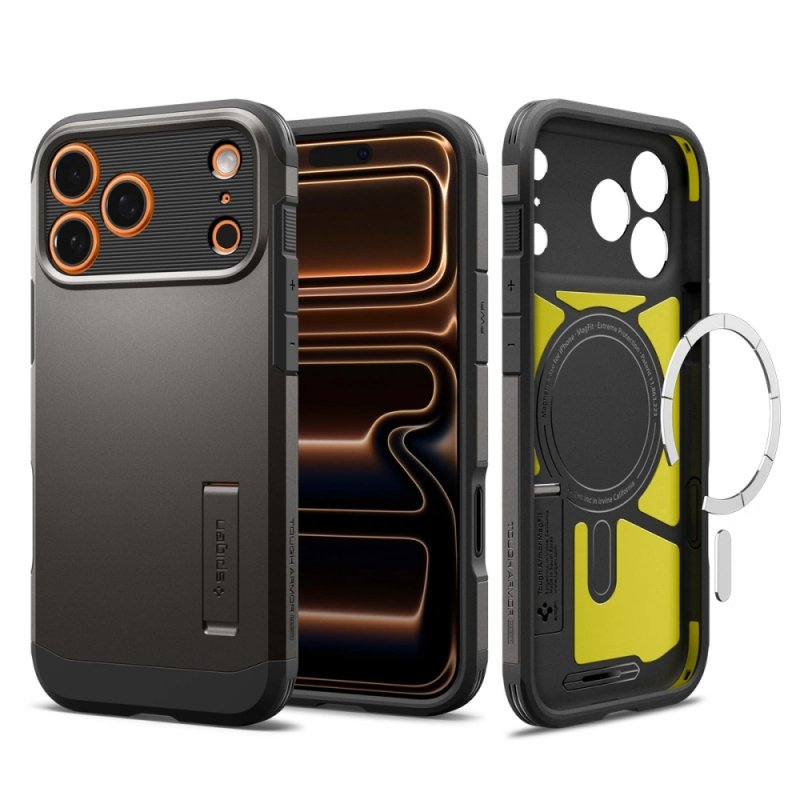 MASKA SPIGEN  Tough Armor T with MagSafe for Apple iPhone 17 Pro Max, Gunmetal