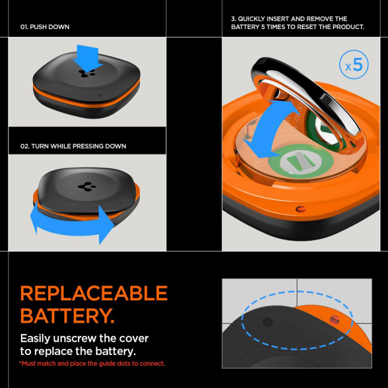 SMARTTAG SPIGEN za iOS Black