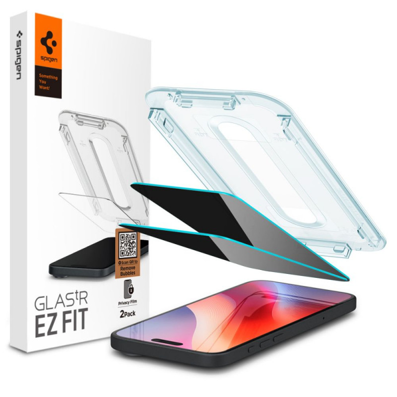 STAKLO SPIGEN iPhone 17 PRO/ 17/ 16 PRO 2-Pack, PRIVAT EZ FI
